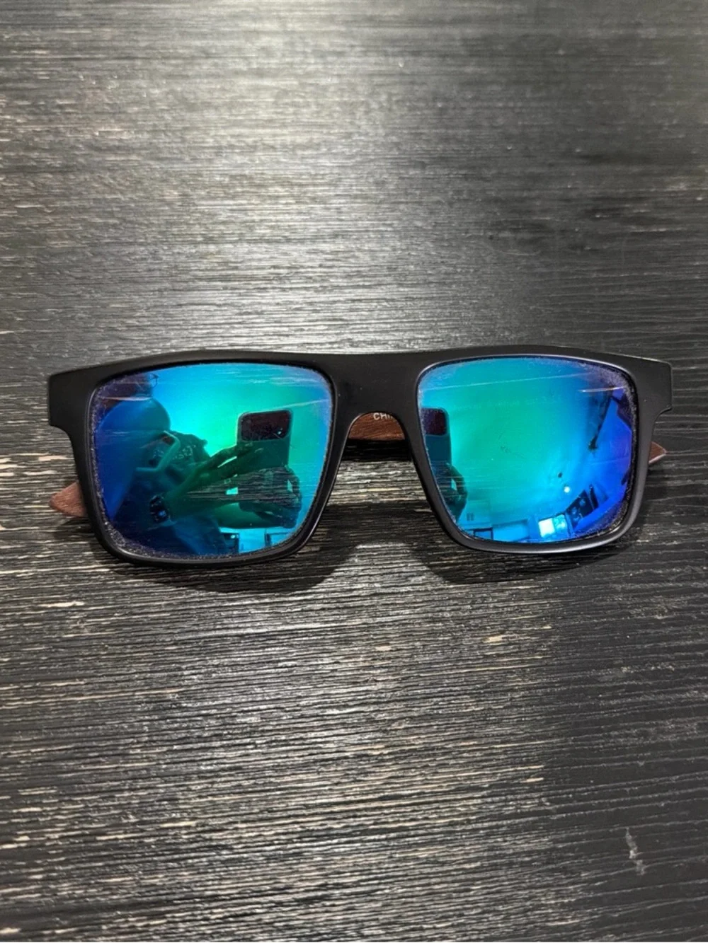 Mirrored Blue Lens Sunglasses
